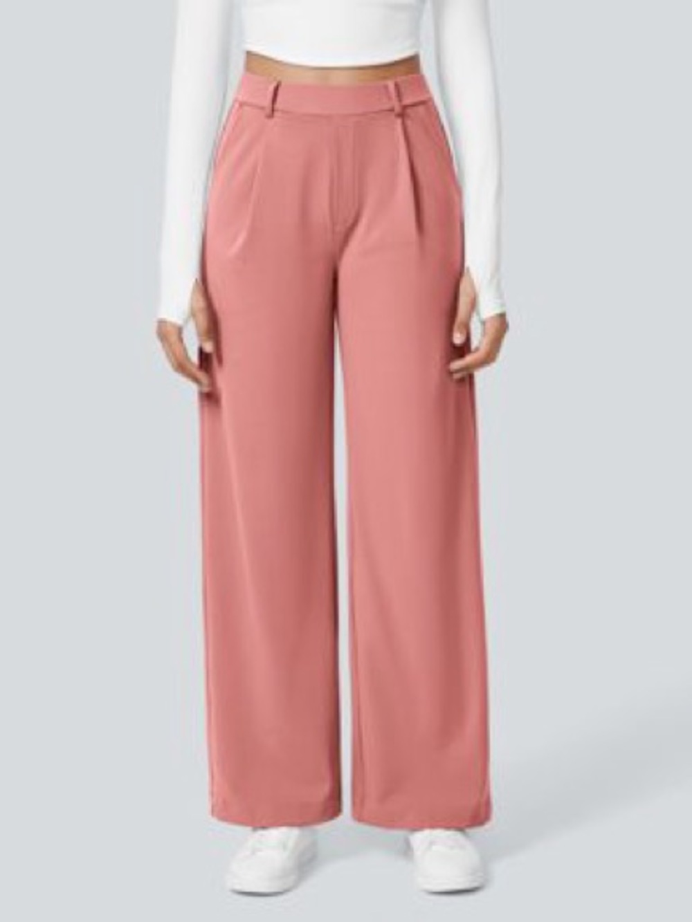HALARA Flex DayStretch High Waist Pocket Straight Leg Work Pants MT Candy Pink